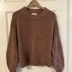 Universal Thread Brown Crew Neck Sweater Chunky Knit
